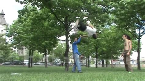 First Slackline Backflip In Romania Slackline Youtube