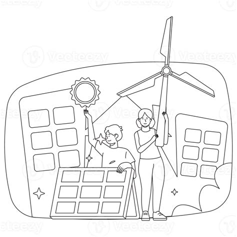 Save Energy Save Energy 2d Outline Illustrations 27077398 Png