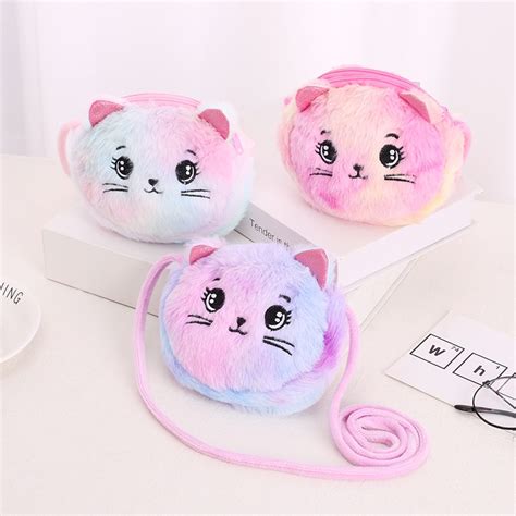 Jual TAS SELEMPANG ANAK KARAKTER KUCING BULU LUCU | Shopee Indonesia