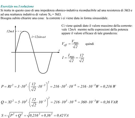 Potenza Attiva Reattiva E Apparente Assorbita Da Una Impedenza