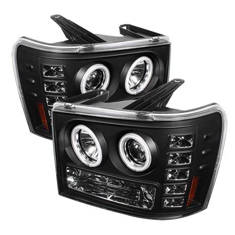 Gmc Sierra Spyder Projector Headlights Ccfl Halo Led Black