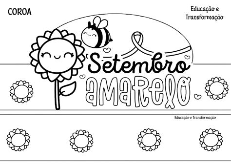 Colorir Setembro Amarelo Atividades Para Imprimir - Setembro Amarelo Desenho Para Colorir