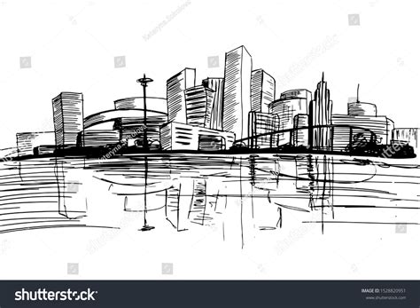 sketch skyline city vector illustration isolated stock vector royalty