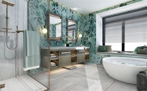 verde alpi marble  cristal palissandro marble bathroom design