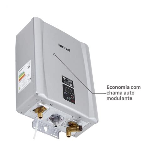 Aquecedor A Gas Glp - Aquecedor A Gás Rinnai 21 Litros + Kit Completo PRATA GÁS:GLP ...