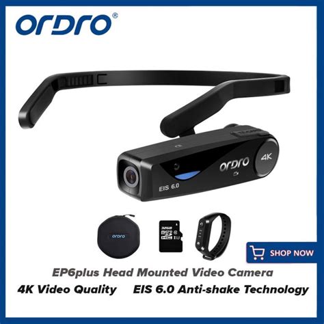 ORDRO FPV EP6 Plus 4K Head Mounted Camera 1080p 60fps Vlog Camera