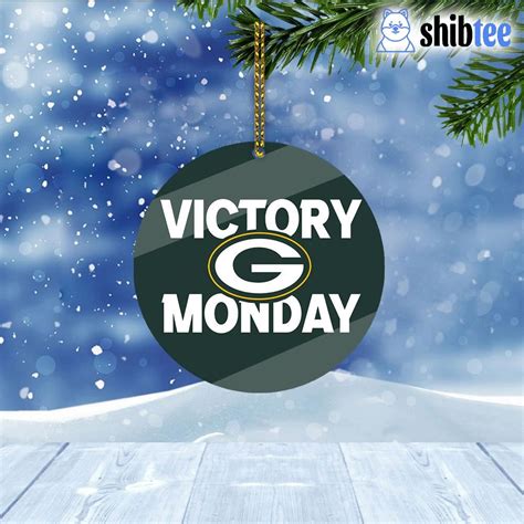 Green Bay Packers Victory Monday Christmas Ornament - Shibtee Clothing