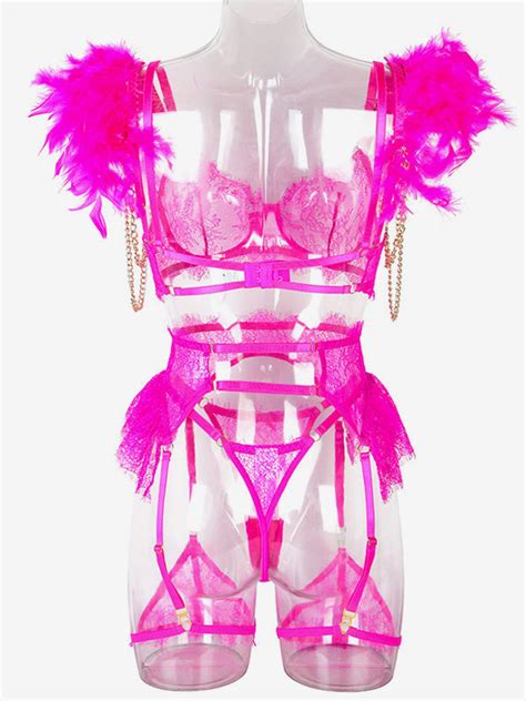 Lingerie Bras Bra For Woman Pink Piece Sexy Hot Underwear Milanoo