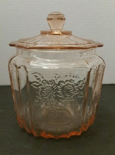 Anchor Hocking Mayfair Open Rose Pink Depression Glass Biscuit Cookie