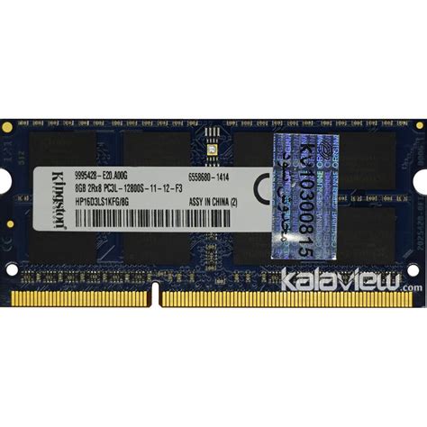 رم لپ تاپ کینگستون 8GB مدل DDR3L باس 1600MHZ/12800 چین HP16D3LS1KFG/8G ...