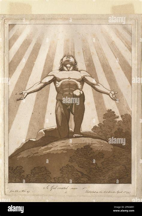 William Young Ottley The Creation 1 So God Created Man 1797 Etching