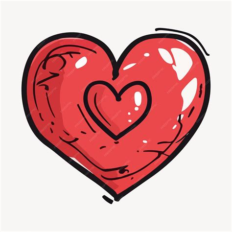 cute heart illustration vector premium ai generated vector