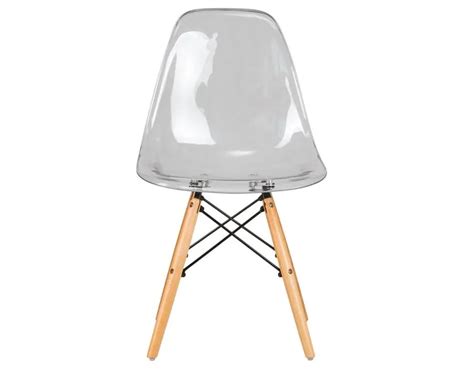 Стул обеденный DOBRIN DSW CASPER (ножки светлый бук, цвет прозрачный ...