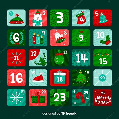 Free Vector Advent Calendar