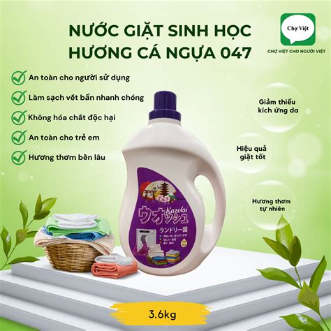 Nước Giặt Sinh Học 3,6kg Hương Cá ngựa 047 - Chợ Việt