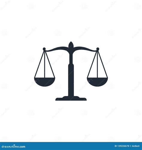 Scales Of Justice Icon Law Firm Icon Stock Vector Illustration Of