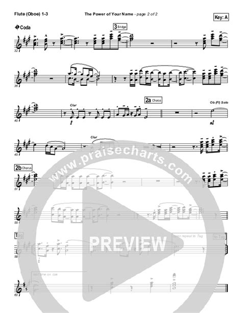 The Power Of Your Name Flute Oboe Sheet Music Pdf Lincoln Brewster