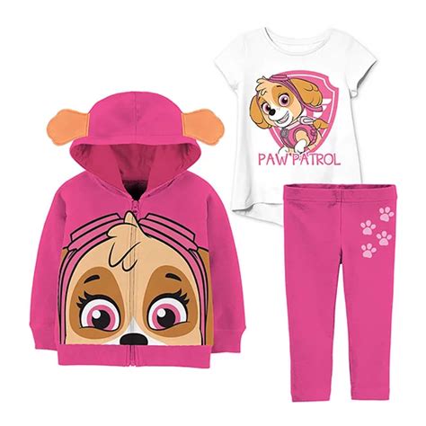 Xtreme Toddler Girls 3 Pc Fleece Paw Patrol Pant Set Color Pink