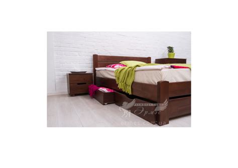 Кровать деревянная "Айрис" Олимп с выдвижными ящиками — купить в ...