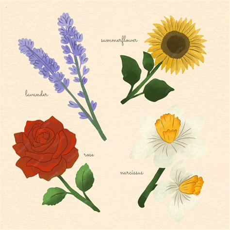 Flower Chart With Names