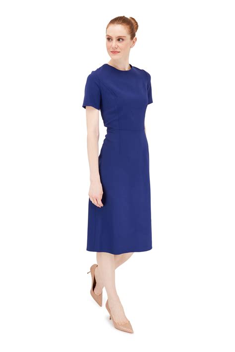 Carolina Herrera - Sapphire Short Sleeve Sheath Dress