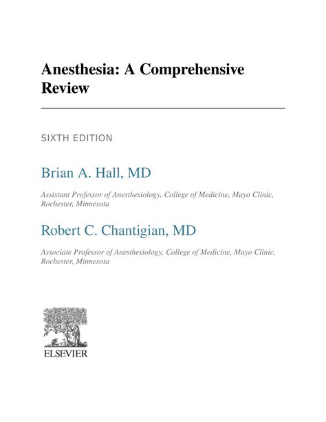 Anesthesia A Comprehensive Review 5e 4