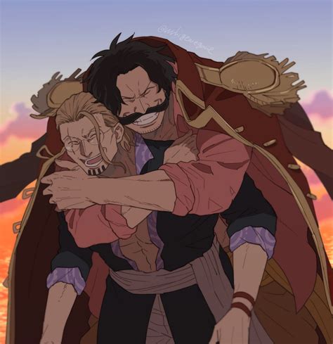 Gol D Roger And Silvers Rayleigh One Piece Drawn By Rrrhigemegane