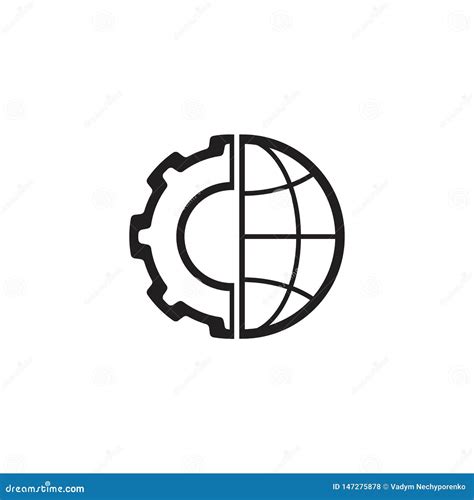 Global Integration Icon. Flat Design Stock Illustration - Illustration