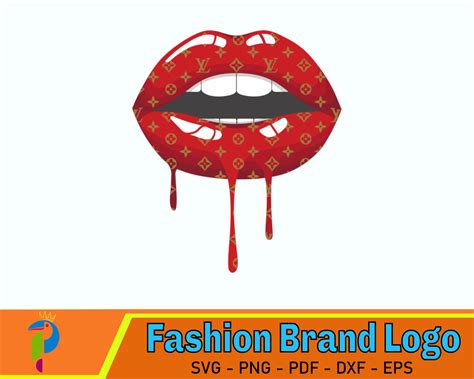 Louis Vuitton Dripping Lips SVG LV Lips Louis Vuitton Lips Inspire