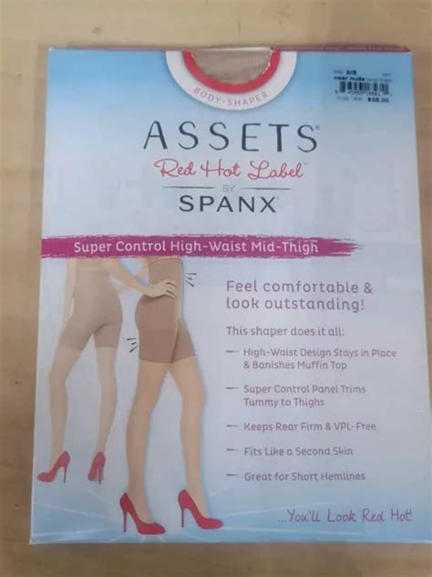Assets Red Hot Label By Spanx Super Control High Waist Mid Thigh Shaper Picclick Uk