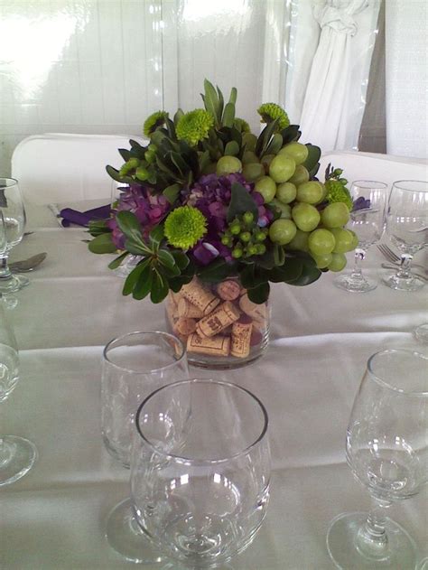 Cork Filled Centerpiece Wine Themed Centerpiece Bridal Shower Wine