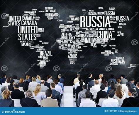Russia Global World International Countries Globalization Concept Stock ...