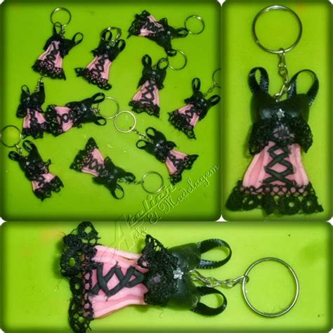 ATELIER ARTE E MODELAGEM Corselet de biscuit para lembrancinha de chá de lingerie