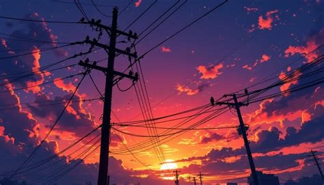 Free Sunset Power Lines Image - Sunset, Powerlines, Silhouette ...