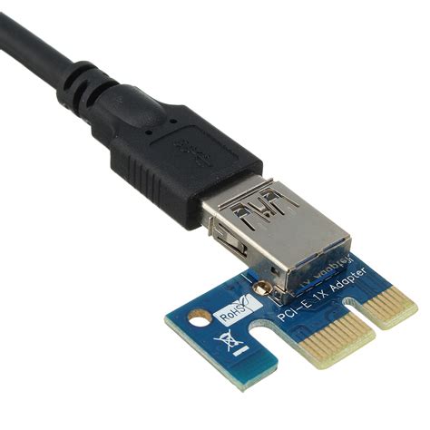 Usb 30 Pci E Express 1x To 16x Extender Riser Card Adapter Power Cable