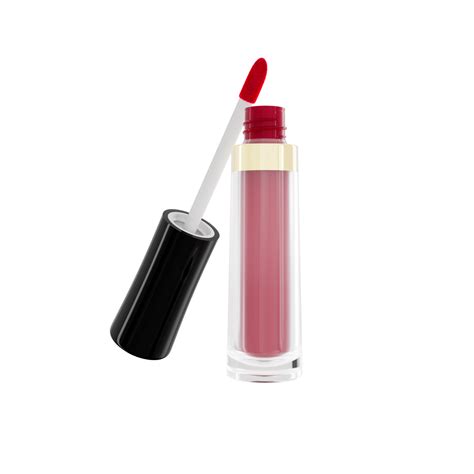 Lip Gloss Tube Lip Cream Plastic Transparent 3d Realistic Packaging