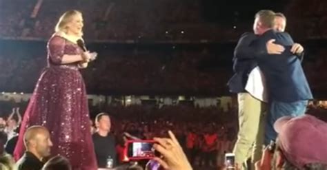 Adele Helps Gay Couple Get Engaged On Stage March Popsugar Celebrity