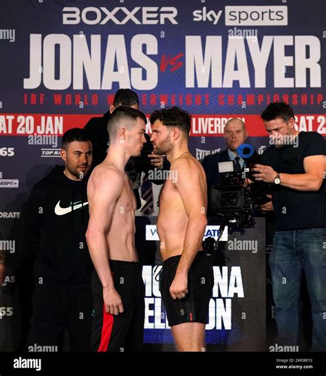 Aaron McKenna And Mickey Ellison Right During A Weigh In At The