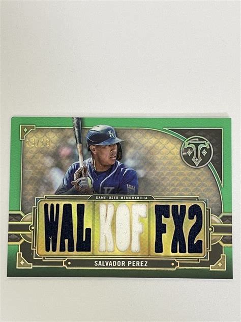 2022 Topps Triple Threads Baseball Salvador Perez Relic Green 18 Topps