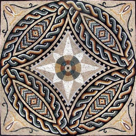 Geometric Roman Mosaic Panel - Remus | Geometric | Mozaico | Roman ...