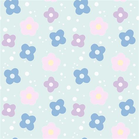 Pastel Floral Seamless Repeat Pattern Vector Art At Vecteezy