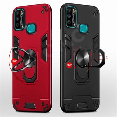 Jual Infinix Hot Play Hard Case Iron Armor Ring Casing Transformer Stand Jakarta Utara