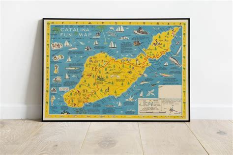 Santa Catalina Island Map Poster Santa Catalina Island Map - Etsy | Map ...