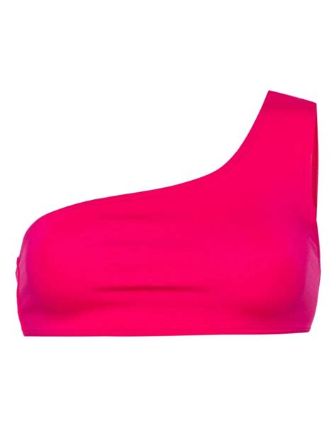 ERES Symbole One Shoulder Bikini Top Pink Editorialist