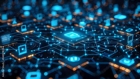 Digital Compliance Framework, A blueprint of interconnected nodes ...