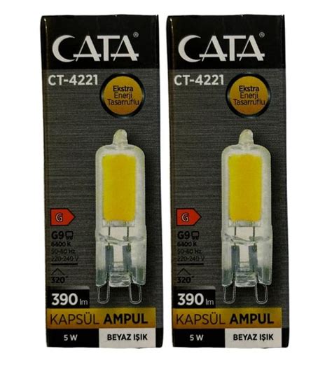 Cata CT 4221 5W 6400K Beyaz G9 Duylu Kapsül Led Ampul 2 Adet