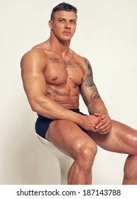 Image Nude Man Who Sitting On Stock Photo Shutterstock