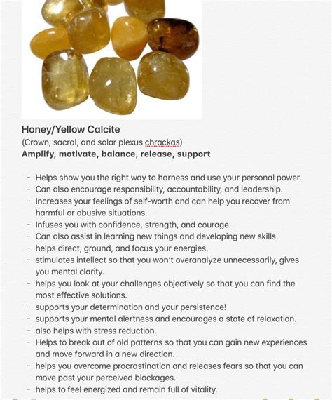 Yellow Honey Calcite Meaning Properties Chakra Healing Crystals