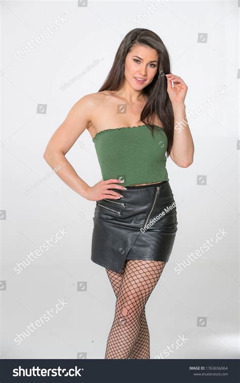 Gorgeous Brunette Model Posing Studio Environment Stock Photo Shutterstock