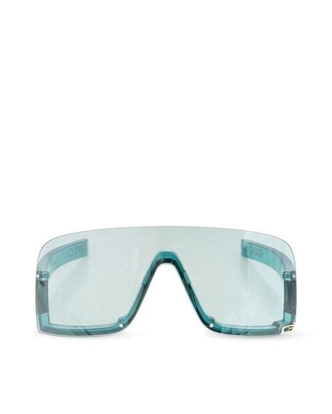 Gucci Oversized Frame Sunglasses In Blue Lyst